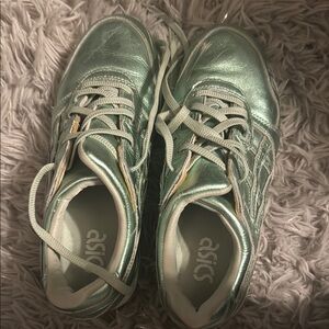 ASICS Metallic Green Sneakers